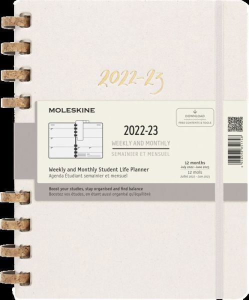 2023 12m XL Student Life Spiral Planner - Moleskine - Kirjat - MOLESKINE - 8056598851748 - torstai 17. maaliskuuta 2022