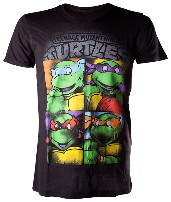 TMNT - T-Shirt Black Bright Graffiti - Teenage Mutant Ninja Turtles - Merchandise - BIOWORLD - 8718526020748 - 