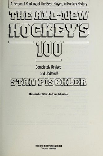 Cover for Stan Fischler · The All-New Hockey's 100 (Bok) (1990)