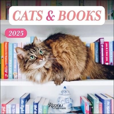 Cats & Books 2025 Wall Calendar - Rizzoli Universe - Gadżety - Universe Publishing - 9780789344748 - 13 sierpnia 2024