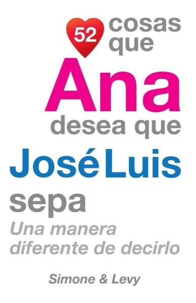 Cover for J L Leyva · 52 Cosas Que Ana Desea Que Jose Luis Sepa: Una Manera Diferente De Decirlo (Paperback Bog) (2014)
