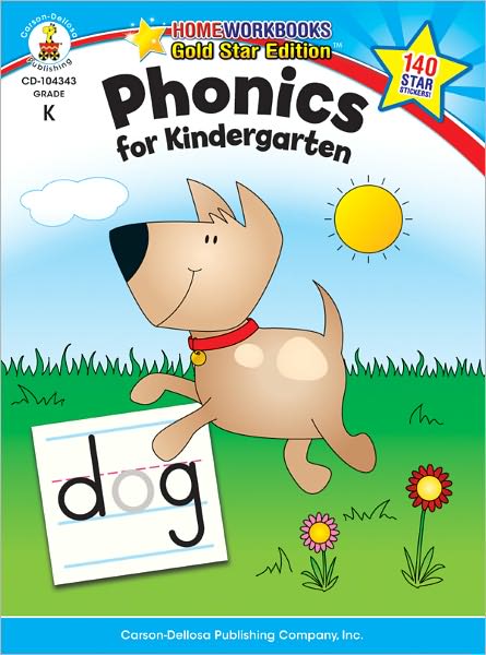 Cover for Carson-dellosa · Phonics for Kindergarten, Grade K: Gold Star Edition (Revised) (Paperback Book) (2010)