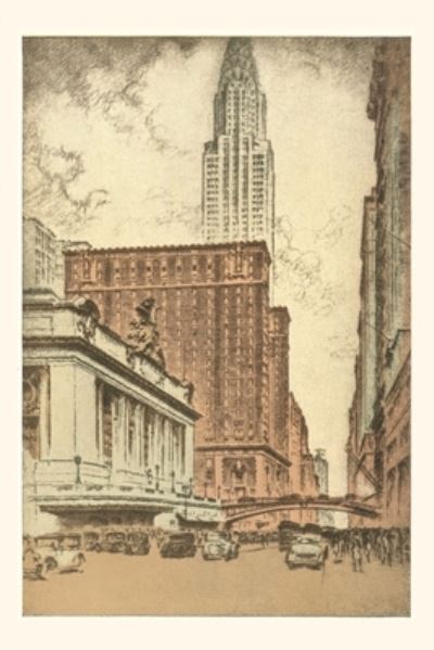 Cover for Found Image Press · Vintage Journal Grand Central Station and Chrysler Building Illustration (Book) (2022)