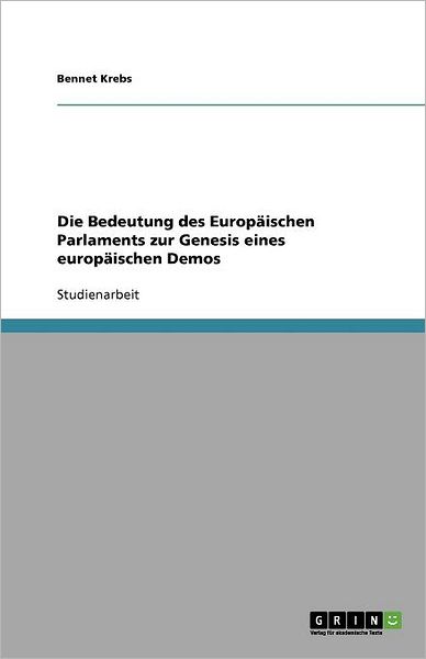 Cover for Krebs · Die Bedeutung des Europäischen Pa (Book) (2011)