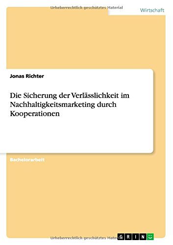 Cover for Richter · Die Sicherung der Verlässlichke (Bog) [German edition] (2014)