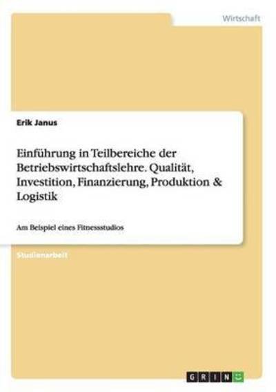 Cover for Janus · Einführung in Teilbereiche der Be (Book) (2015)