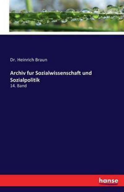 Cover for Braun · Archiv fur Sozialwissenschaft und (Bog) (2016)