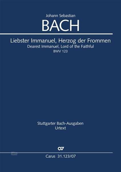 Cover for Bach · Liebster Immanuel, Herzog der From (Book)