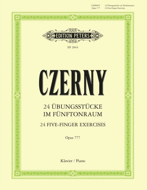 24 Five-Finger Exercises Op.777 - Carl Czerny - Bøger - Edition Peters - 9790014012748 - 12. april 2001