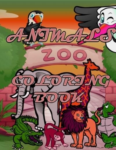 Cover for Ak Shop · Animals Zoo Coloring Book (Paperback Book) (2020)