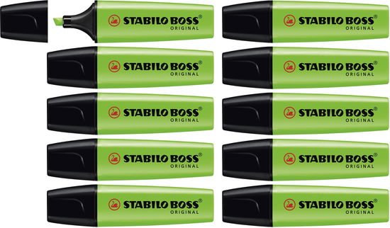 Stabilo - Stabilo Boss Highlighters Chisel Tip 2-5mm Line Green Pk10 - Stabilo - Game - Stabilo - 4006381215749 - 