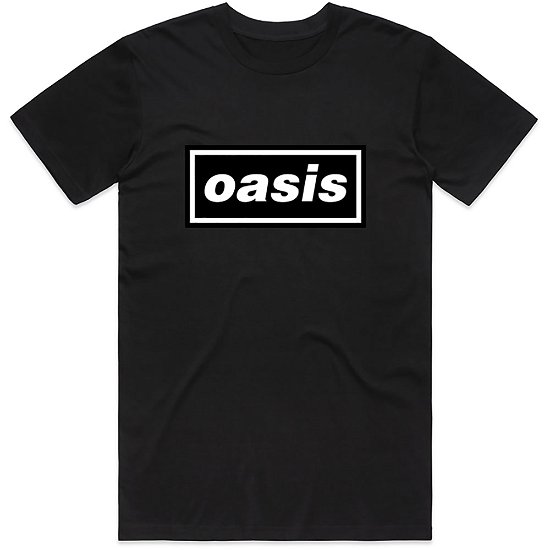 Cover for Oasis · Decca Logo (Black) (T-shirt) [size S] [Black edition] (2019)