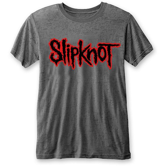 Cover for Slipknot · Slipknot Unisex T-Shirt: Logo (Burnout) (T-shirt) [size L] [Grey - Unisex edition]