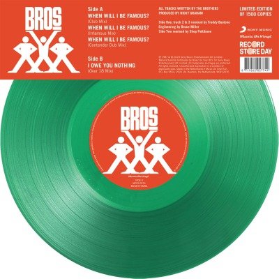 Cover for Bros · When Will I Be Famous  - I Owe You Nothing Mixes (12&quot;) [RSD 2023 Green Vinyl edition] (2023)
