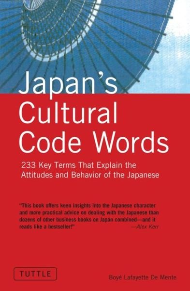 Cover for Boye Lafayette De Mente · Japan's Cultural Code Words: 233 Key Terms That Explain the Attitudes and Behavior of the Japanese (Pocketbok) [Edition, First Edition, First edition] (2004)