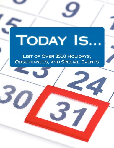 Today Is....: List of over 3500 Holidays, Observances, and Special Events for Outrageously Effective Promotional Marketing Ideas - Alison Thompson - Książki - CreateSpace Independent Publishing Platf - 9781475180749 - 10 kwietnia 2012