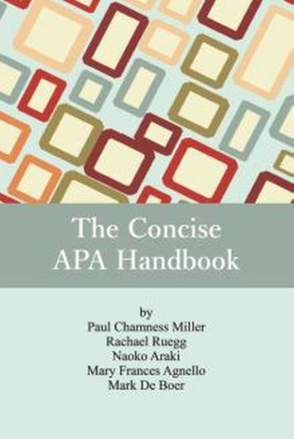 Cover for Paul Chamness Miller · The Concise APA Handbook (Hardcover Book) (2017)