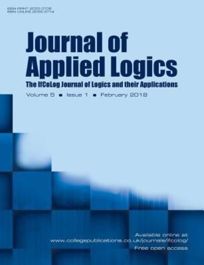 Journal of Applied Logics - IfCoLog Journal - Ifcolog - Kirjat - College Publications - 9781848902749 - keskiviikko 14. helmikuuta 2018