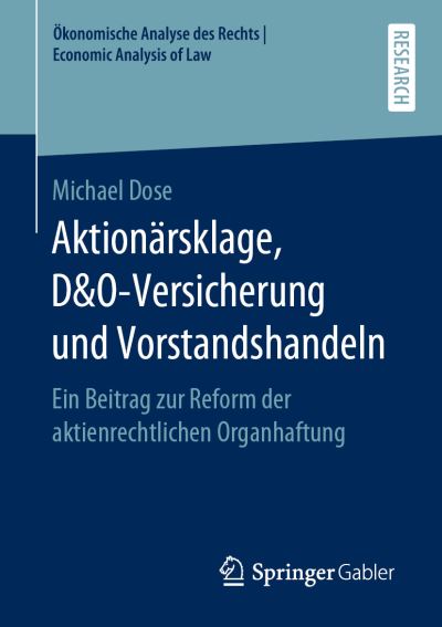 Cover for Dose · Aktionärsklage, D&amp;O-Versicherung (Book) (2019)