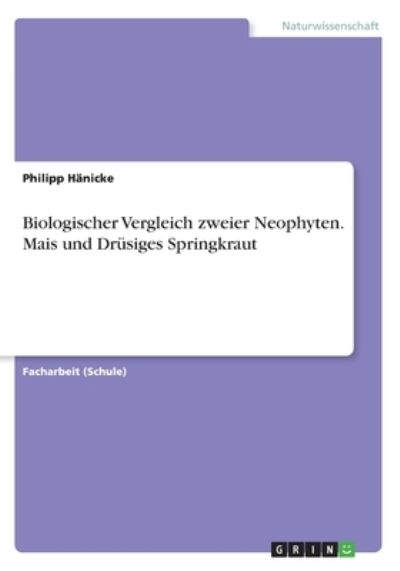 Cover for Hänicke · Biologischer Vergleich zweier N (Book) (2016)