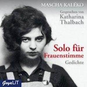 Cover for Mascha Kaleko · Solo Far Frauenstimme, 1 Audio-Cd (CD)