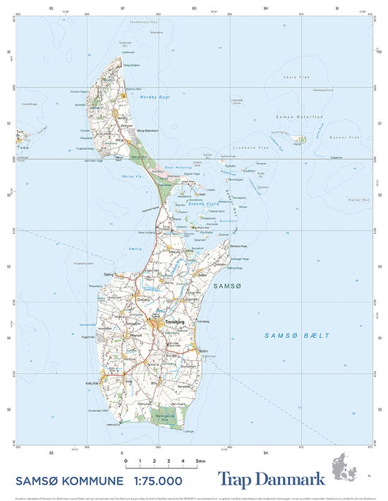 Cover for Trap Danmark · Trap Danmark: Falset kort over Samsø (Map) [1. Painos] (2020)