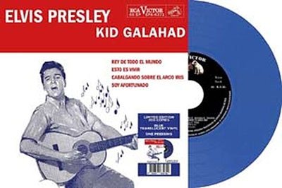 Cover for Elvis Presley · EP Étranger N°07 - Kid Galahad (Péru) (BLUE Vinyl) (LP) (2024)