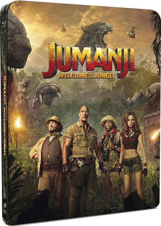 Cover for Jumanji: Welcome To The Jungle - Steelbook · Jumanji Welcome To The Jungle Limited Edition Steelbook (Blu-ray) (2018)