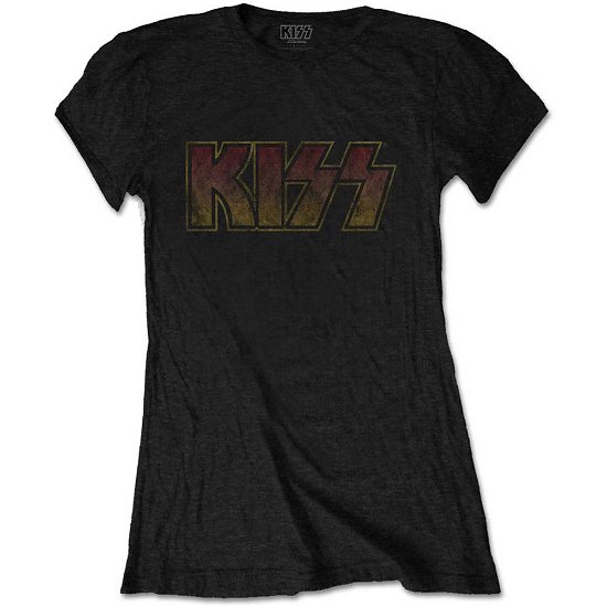 KISS Ladies T-Shirt: Vintage Classic Logo - Kiss - Produtos - Epic Rights - 5056170626750 - 