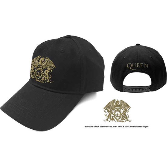 Cover for Queen · Queen Unisex Baseball Cap: Gold Classic Crest (Black) (CLOTHES) [Black - Unisex edition] (2019)