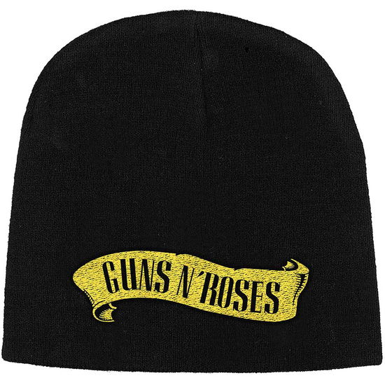 Guns N' Roses Unisex Beanie Hat: Logo (Black) - Guns N' Roses - Produtos - - 5056365727750 - 1 de maio de 2024