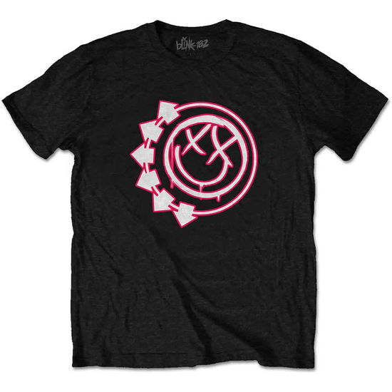 Blink-182 Unisex T-Shirt: Six Arrow Smile - Blink-182 - Fanituote - MERCHANDISE - 5056368601750 - keskiviikko 22. tammikuuta 2020