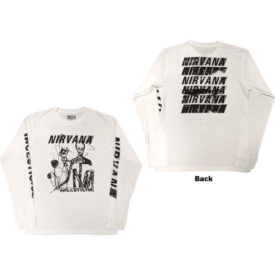 Nirvana Unisex Long Sleeve T-Shirt: Incesticide (Back & Sleeve Print) - Nirvana - Produtos -  - 5056561073750 - 