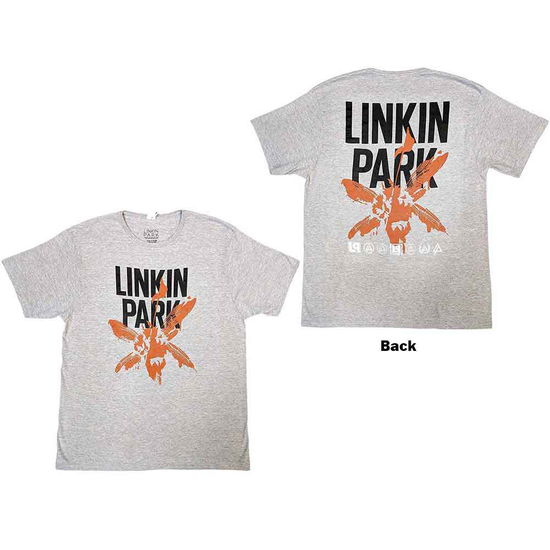 Linkin Park Unisex T-Shirt: Soldier Icons (Grey) (Back Print) - Linkin Park - Produtos - - 5056737207750 - 4 de outubro de 2023