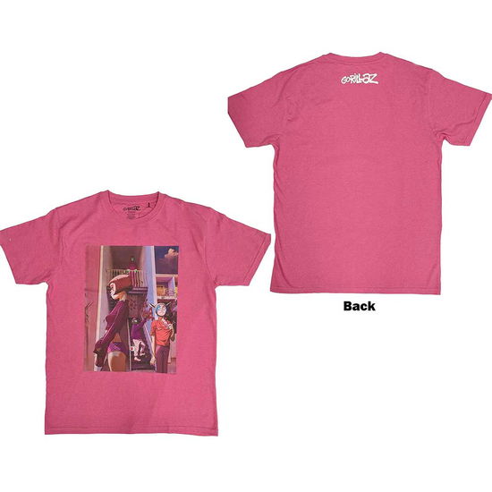 Cover for Gorillaz · Gorillaz Unisex T-Shirt: The Static Channel (Pink) (Back Print) (T-shirt) [size S] (2023)