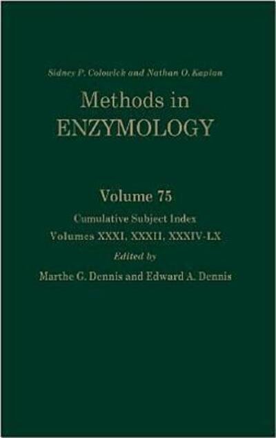 Cover for Sidney P Colowick · Cumulative Subject Index, Volumes 31, 32 and 34-60 - Methods in Enzymology (Gebundenes Buch) (1982)