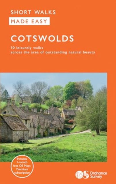 Cover for Cotswolds - OS Short Walks Made Easy (Hardcover Book) (2024)