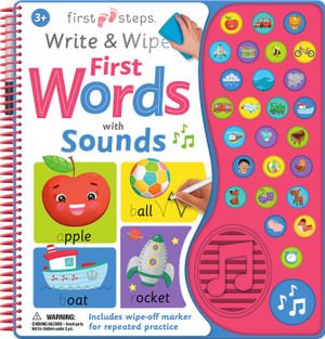 Cover for Hinkler Pty Ltd · Write and Wipe First Words with Sound - First Steps (Bog) (2019)