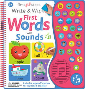 Cover for Hinkler Pty Ltd · Write and Wipe First Words with Sound - First Steps (Buch) (2019)