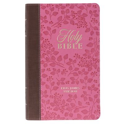 KJV Holy Bible, Giant Print Standard Size, Two-tone Pink Brown Faux Leather w/Thumb Index and Ribbon Marker, Red Letter, King James Version - Christian Art Publishers - Libros - Christian Art Publishers - 9781642728750 - 28 de diciembre de 2021