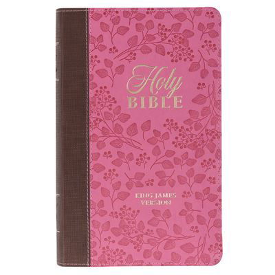 Cover for Christian Art Publishers · KJV Holy Bible, Giant Print Standard Size, Two-tone Pink Brown Faux Leather w/Thumb Index and Ribbon Marker, Red Letter, King James Version (Lederbuch) (2021)
