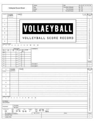 Cover for Bg Publishing · Volleyball Score Record (Taschenbuch) (2018)