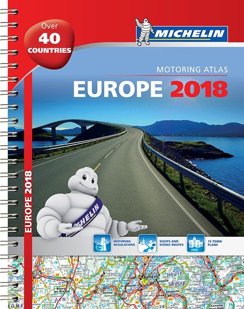 Michelin Tourist & Motoring Atlas: Michelin Motoring Atlas Europe 2018 - Michelin - Livros - Michelin - 9782067227750 - 8 de janeiro de 2018