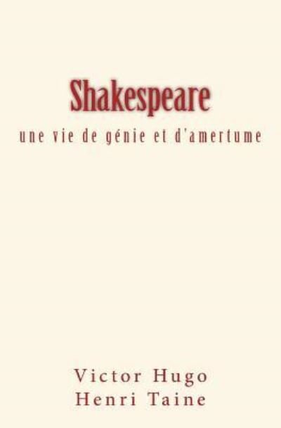 Cover for Henri Taine · Shakespeare (Paperback Book) (2016)