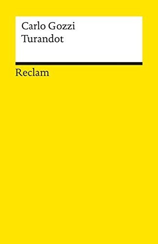 Cover for Carlo Gozzi · Reclam UB 08975 Gozzi.Turandot (Book)