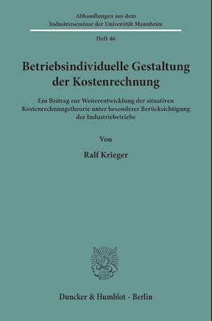 Cover for Krieger · Betriebsindividuelle Gestaltung (Book) (1996)