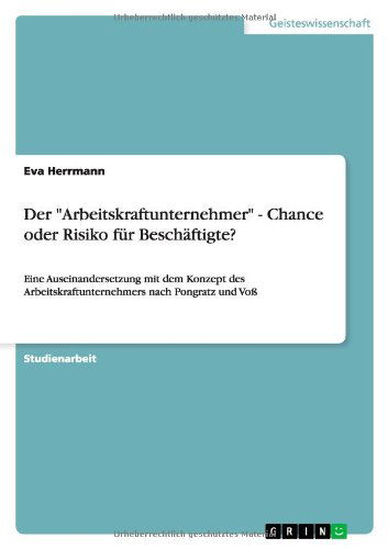 Cover for Herrmann · Der &quot;Arbeitskraftunternehmer&quot; (Book) [German edition] (2013)