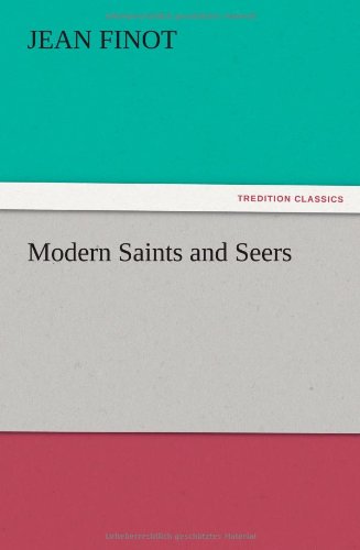 Cover for Jean Finot · Modern Saints and Seers (Paperback Book) (2012)