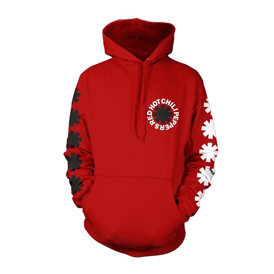 Cover for Red Hot Chili Peppers · Classic B&amp;w Asterisk (Red) (Hoodie) [size L] [Red edition] (2020)