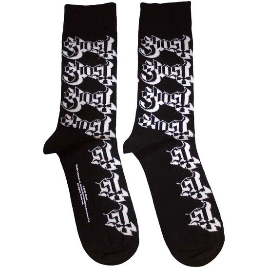 Cover for Ghost · Ghost Unisex Ankle Socks: Logo Pattern (Black) (UK Size 4 - 7) (CLOTHES) (2025)
